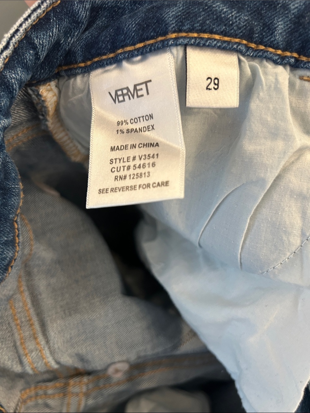 Vervet Straight-Wide Leg Crop Women’s Jeans in Medium Blue Size 29 - Picture 7 of 7